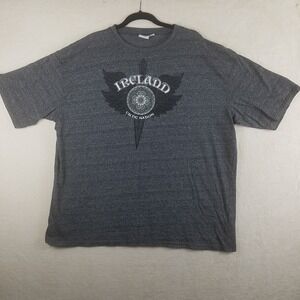 Traditional Craft Ireland Celtic Nation Graphic Tee Mens XXL Charcoal Grey Shirt